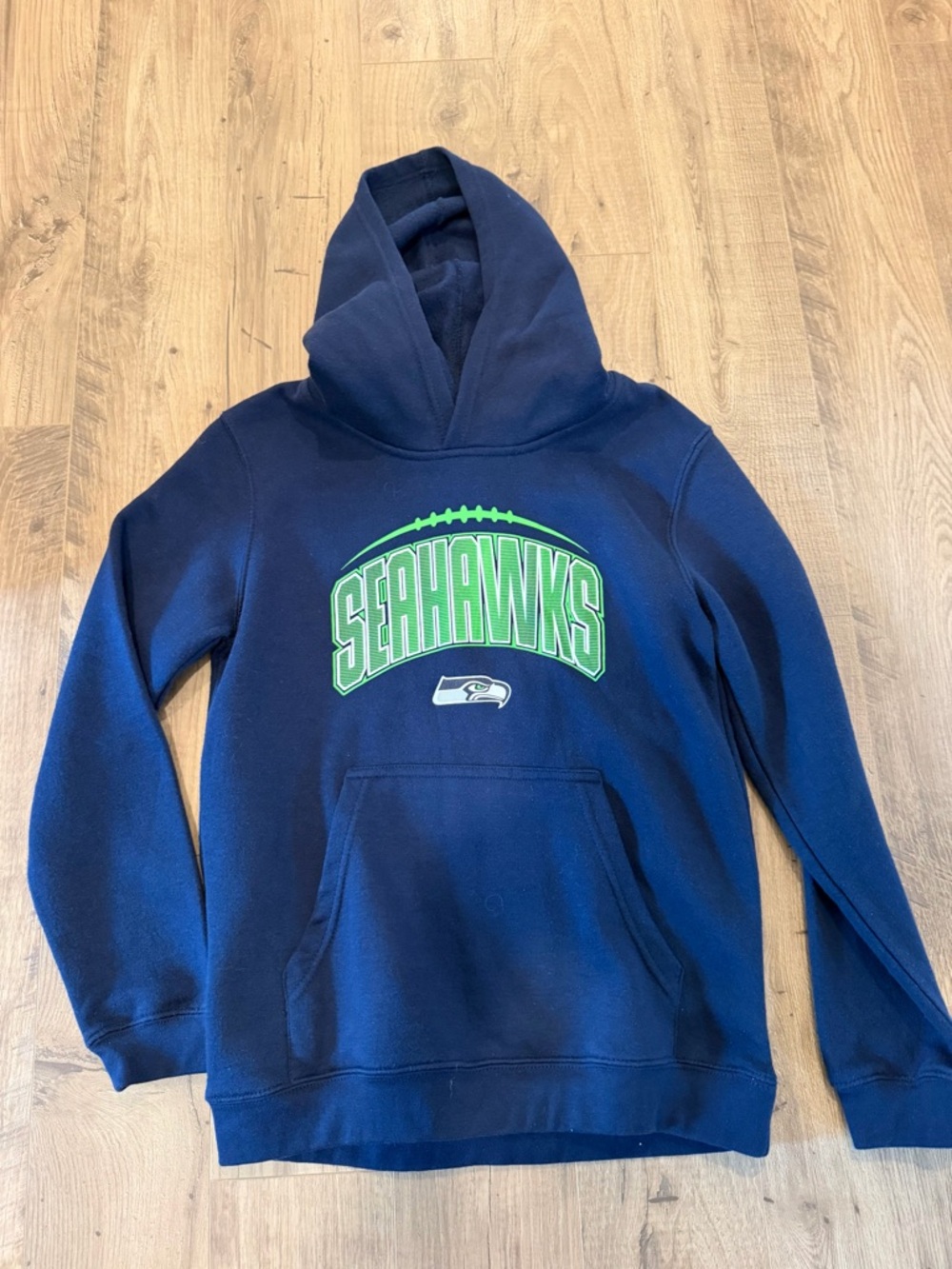 Seattle Seahawks Navy Hoodie with Green Logo